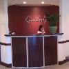 An open and warm reception area.